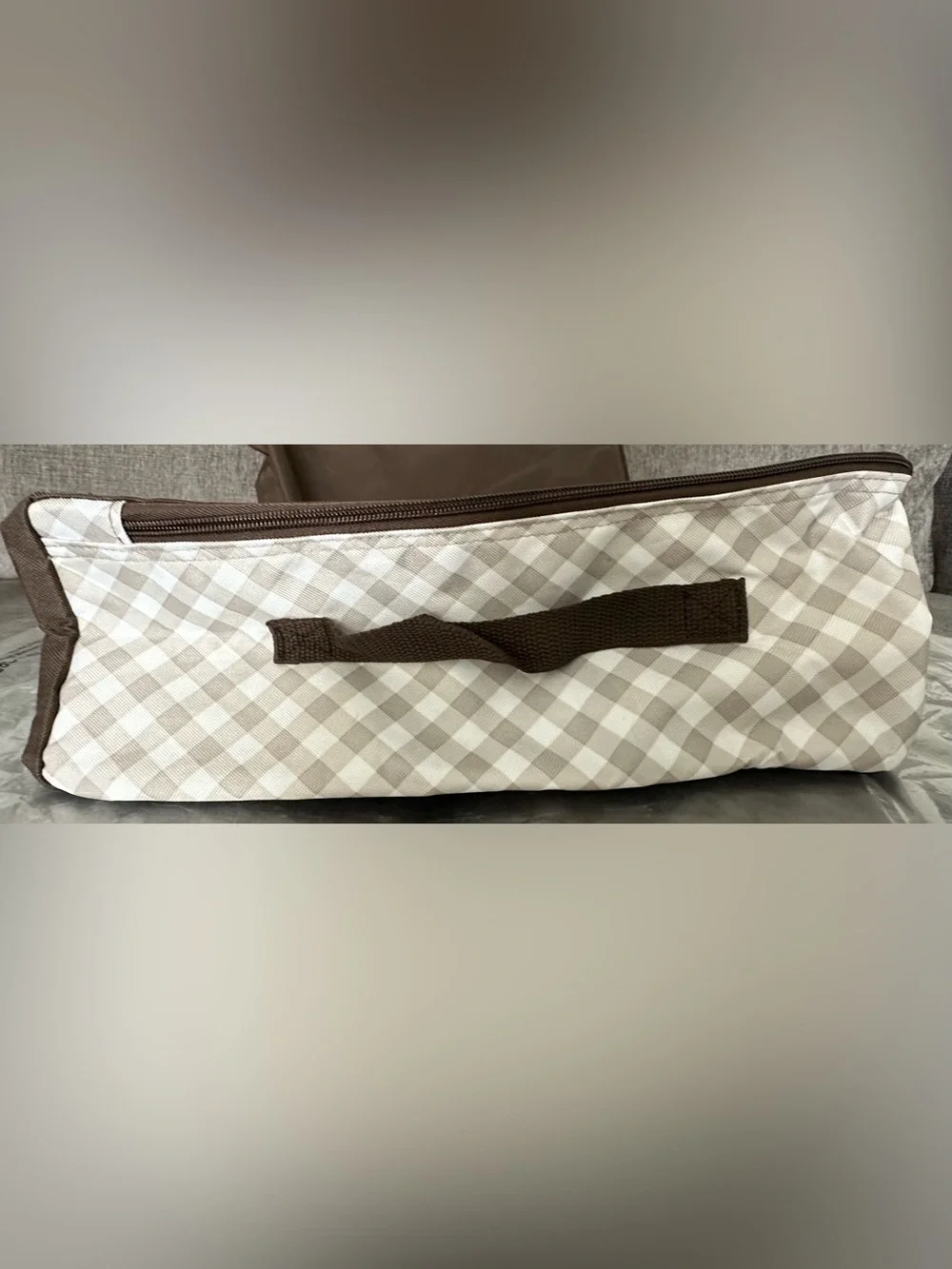 Thirty-one brand perfect fit organizer 919a taupe gingham never used